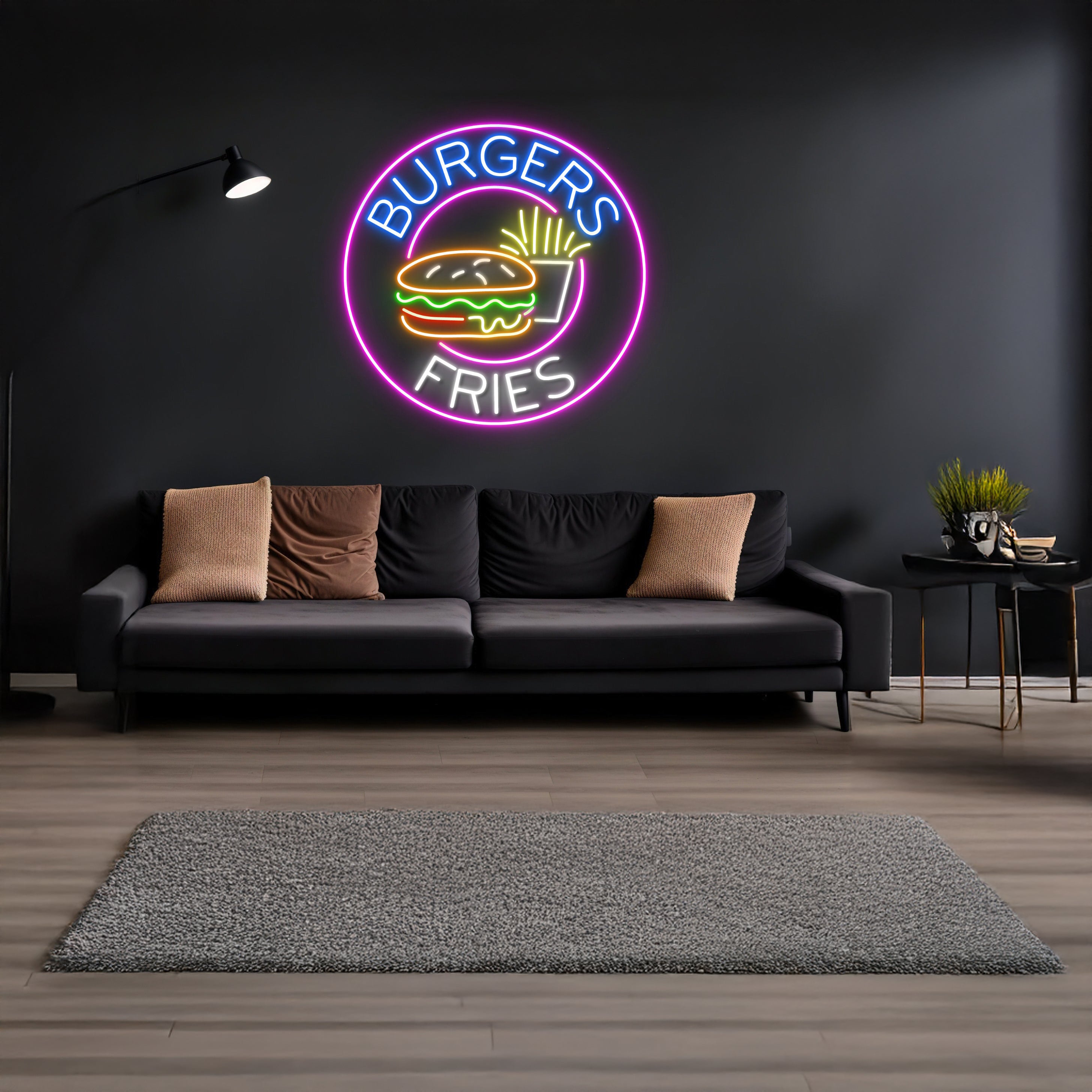 Burger And Fries Led Sign | Shineneon