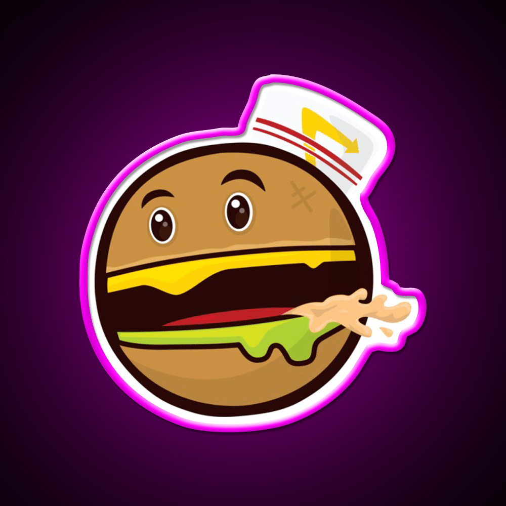 Burger Animal Fast Food Led Neon Sign For Burger Place Rgb Color - Shineneon