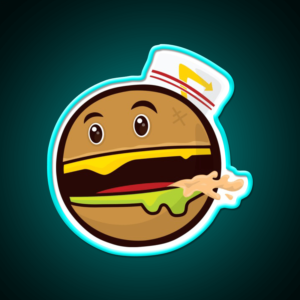 Burger Animal Fast Food Led Neon Sign For Burger Place Rgb Color - Shineneon