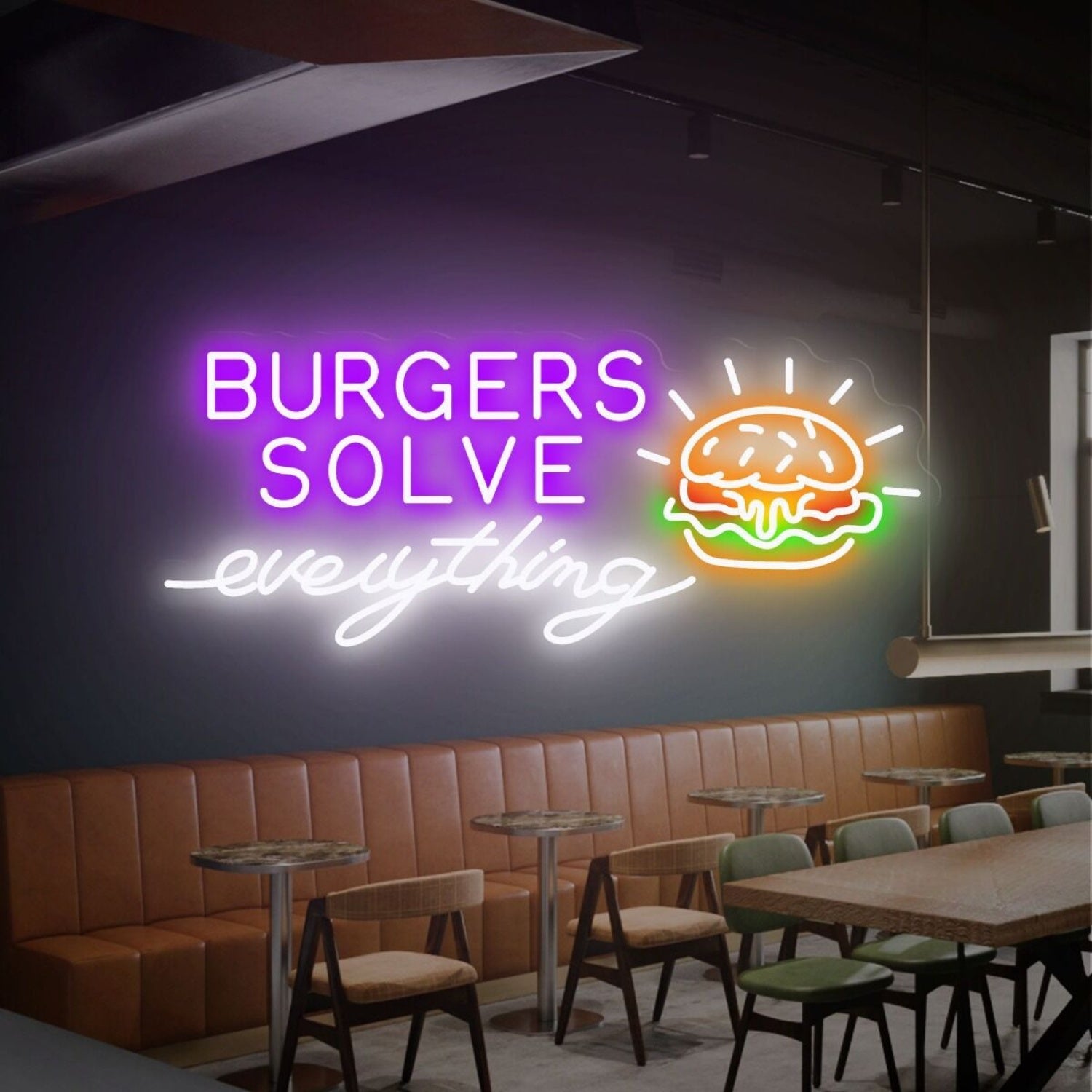 Burger Bakery Decor Sign Led Neon Sign Wall Decor Restaurants Cafes | Shineneon