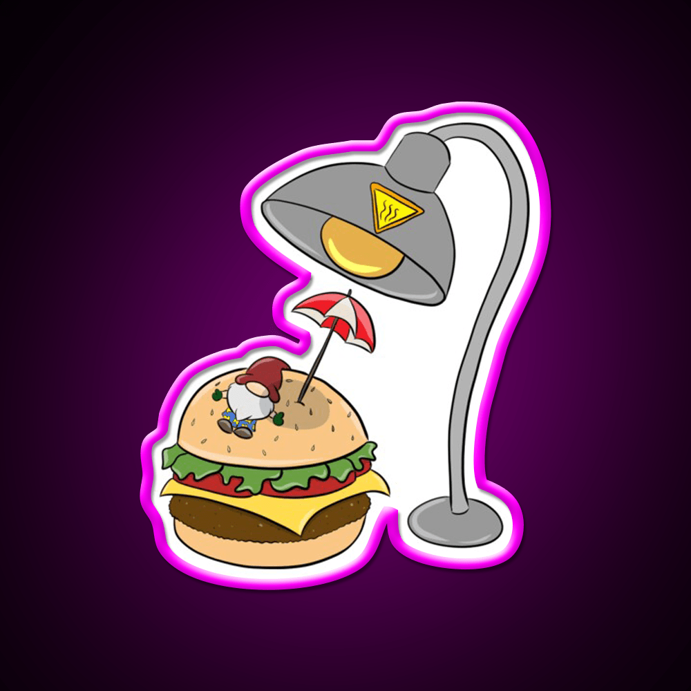 Burger Bathing Fast Food Led Neon Sign For Burger Place Rgb Color - Shineneon