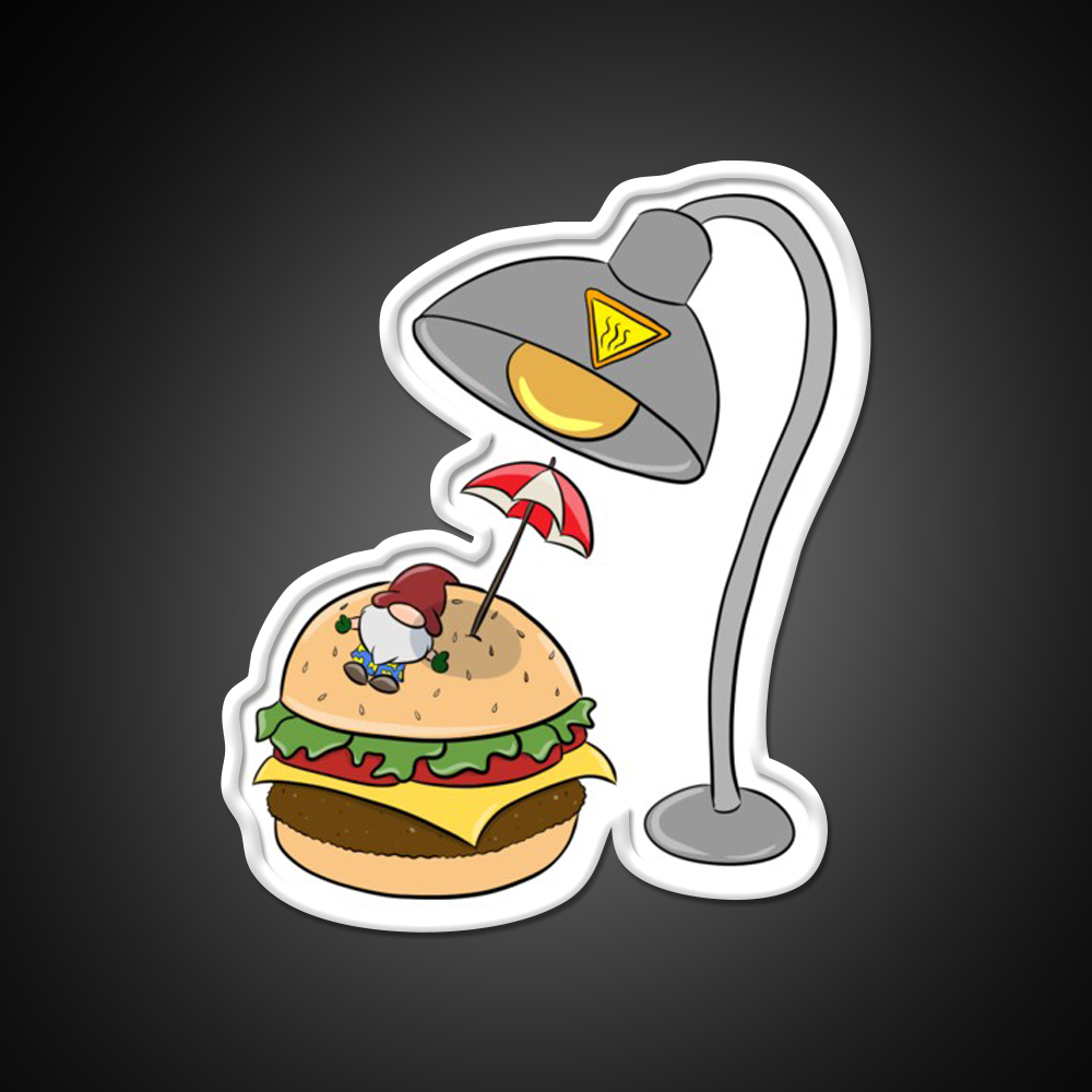 Burger Bathing Fast Food Led Neon Sign For Burger Place Rgb Color