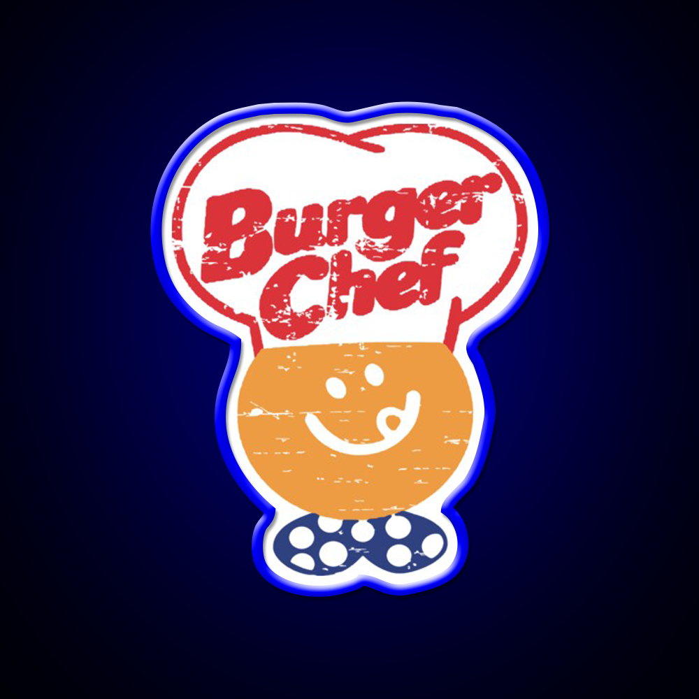 Burger Chef Fast Food Led Neon Sign For Burger Place Rgb Color