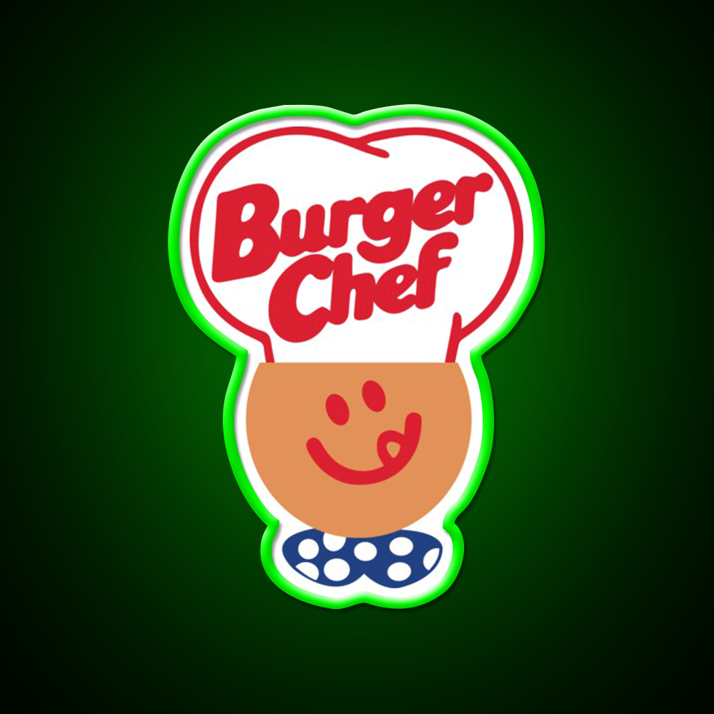 Burger Chef Fast Food Led Neon Sign For Burger Place Led Sign Rgb Color