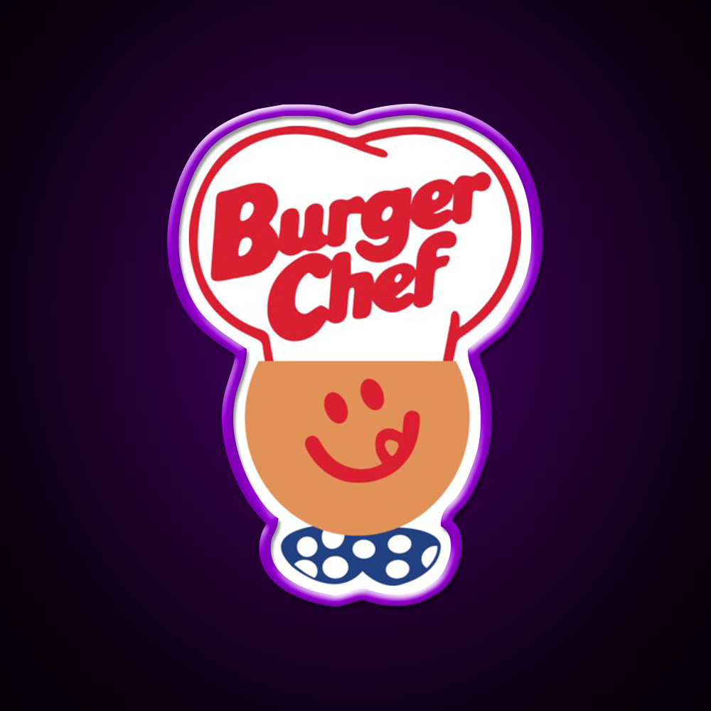 Burger Chef Fast Food Led Neon Sign For Burger Place Led Sign Rgb Color