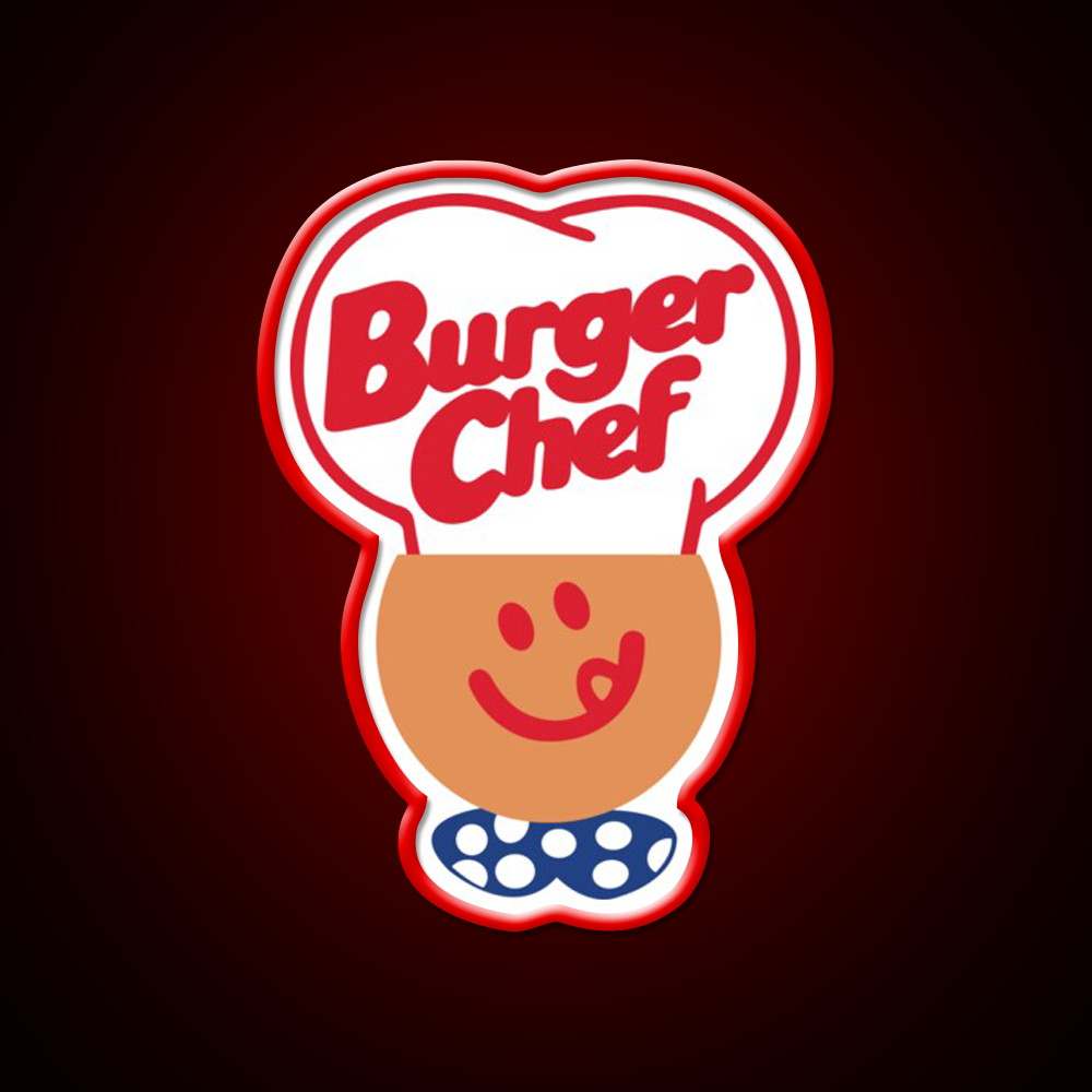 Burger Chef Fast Food Led Neon Sign For Burger Place Led Sign Rgb Color