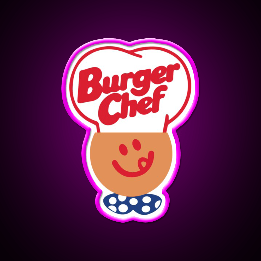 Burger Chef Fast Food Led Neon Sign For Burger Place Led Sign Rgb Color - Shineneon