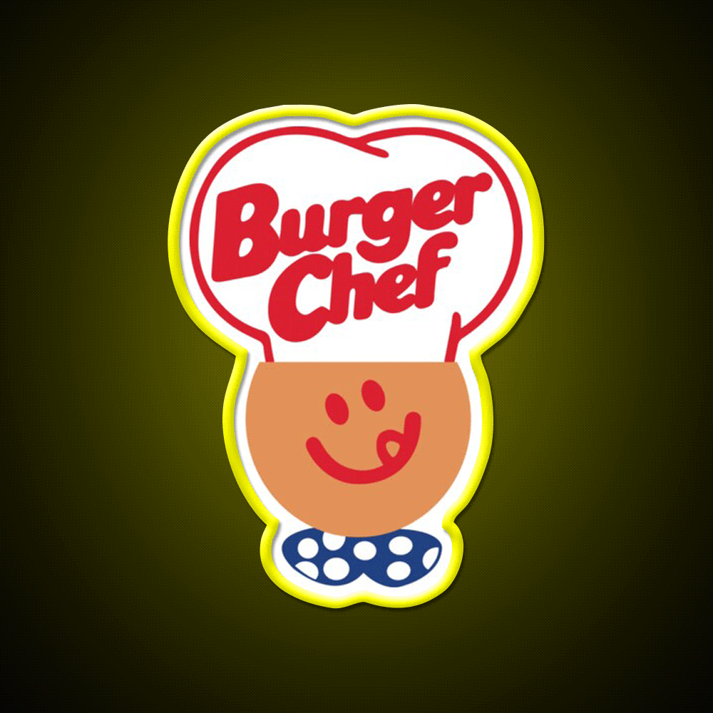 Burger Chef Fast Food Led Neon Sign For Burger Place Led Sign Rgb Color