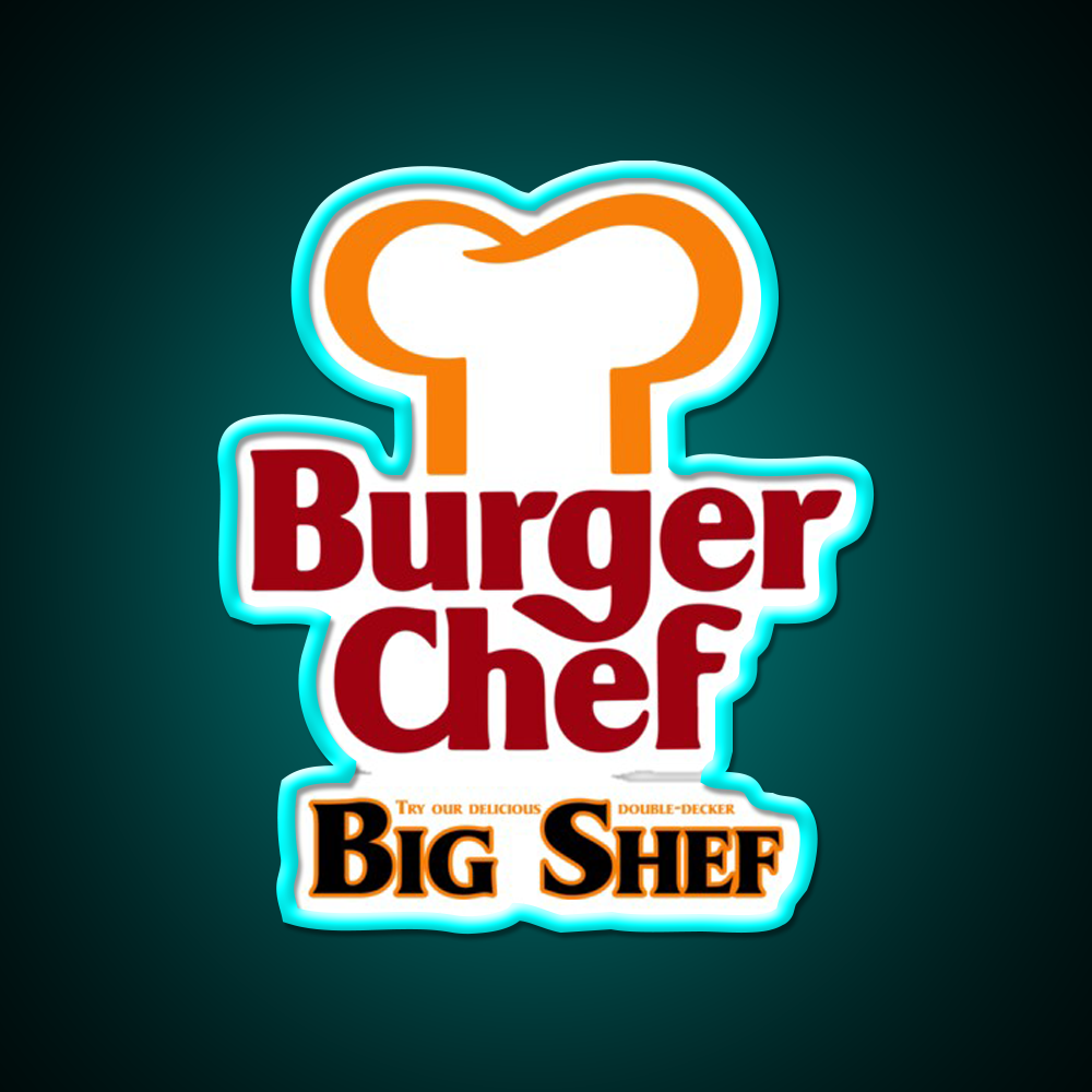 Burger Chef Fast Food Led Neon Sign For Burger Place Neon Sign Rgb Color