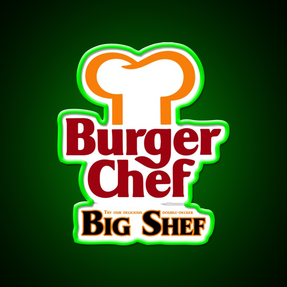 Burger Chef Fast Food Led Neon Sign For Burger Place Neon Sign Rgb Color