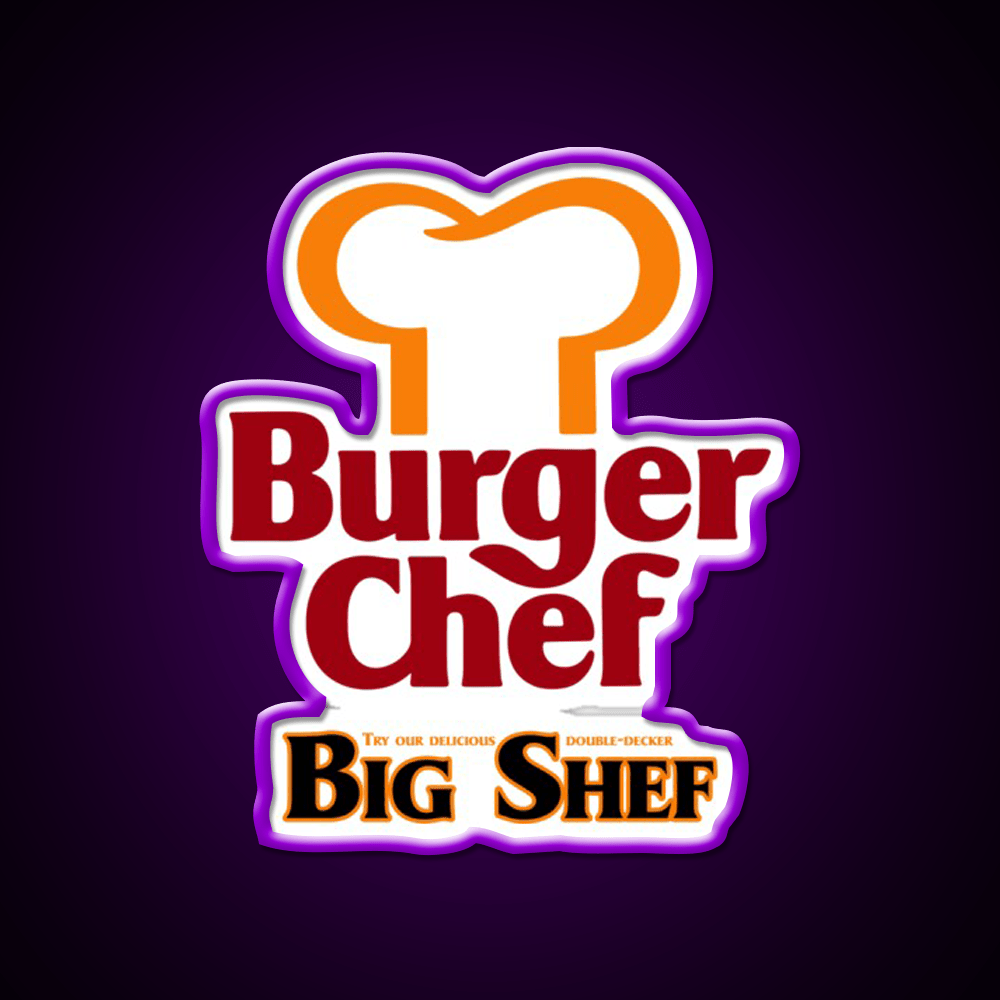 Burger Chef Fast Food Led Neon Sign For Burger Place Neon Sign Rgb Color - Shineneon