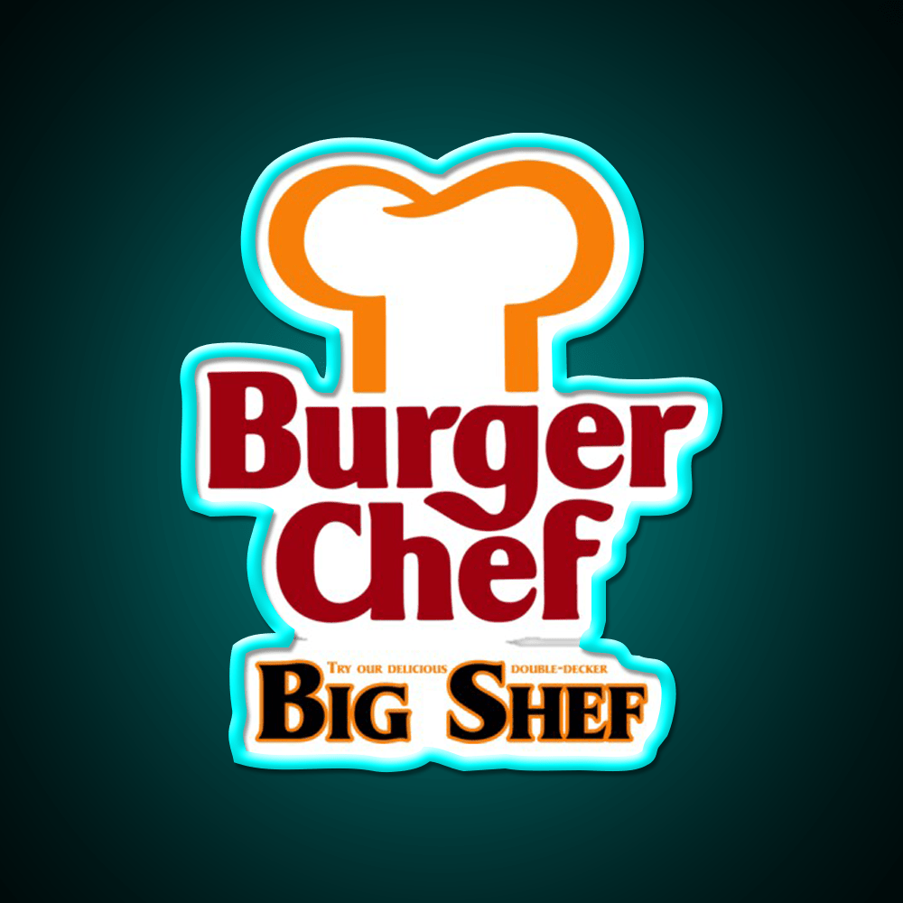 Burger Chef Fast Food Led Neon Sign For Burger Place Neon Sign Rgb Color - Shineneon