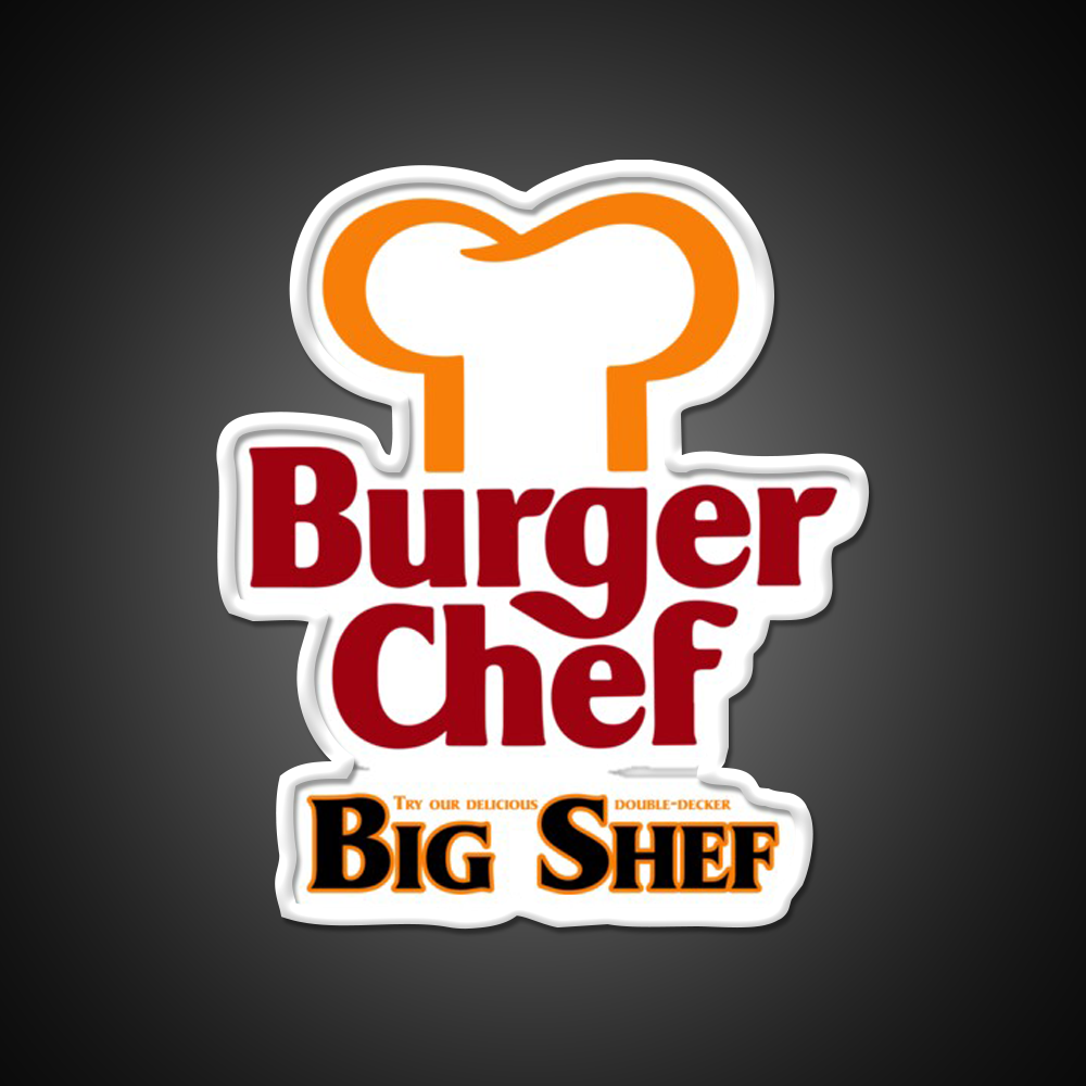 Burger Chef Fast Food Led Neon Sign For Burger Place Neon Sign Rgb Color