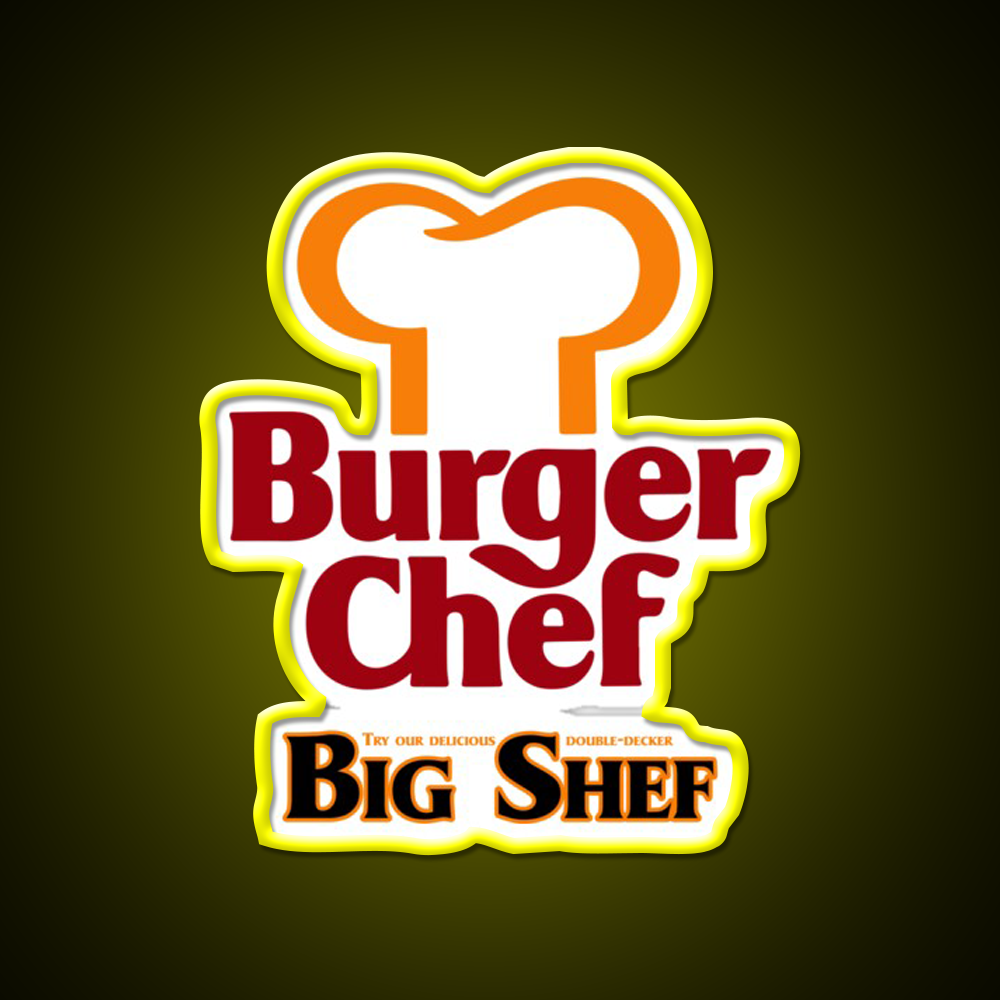 Burger Chef Fast Food Led Neon Sign For Burger Place Neon Sign Rgb Color