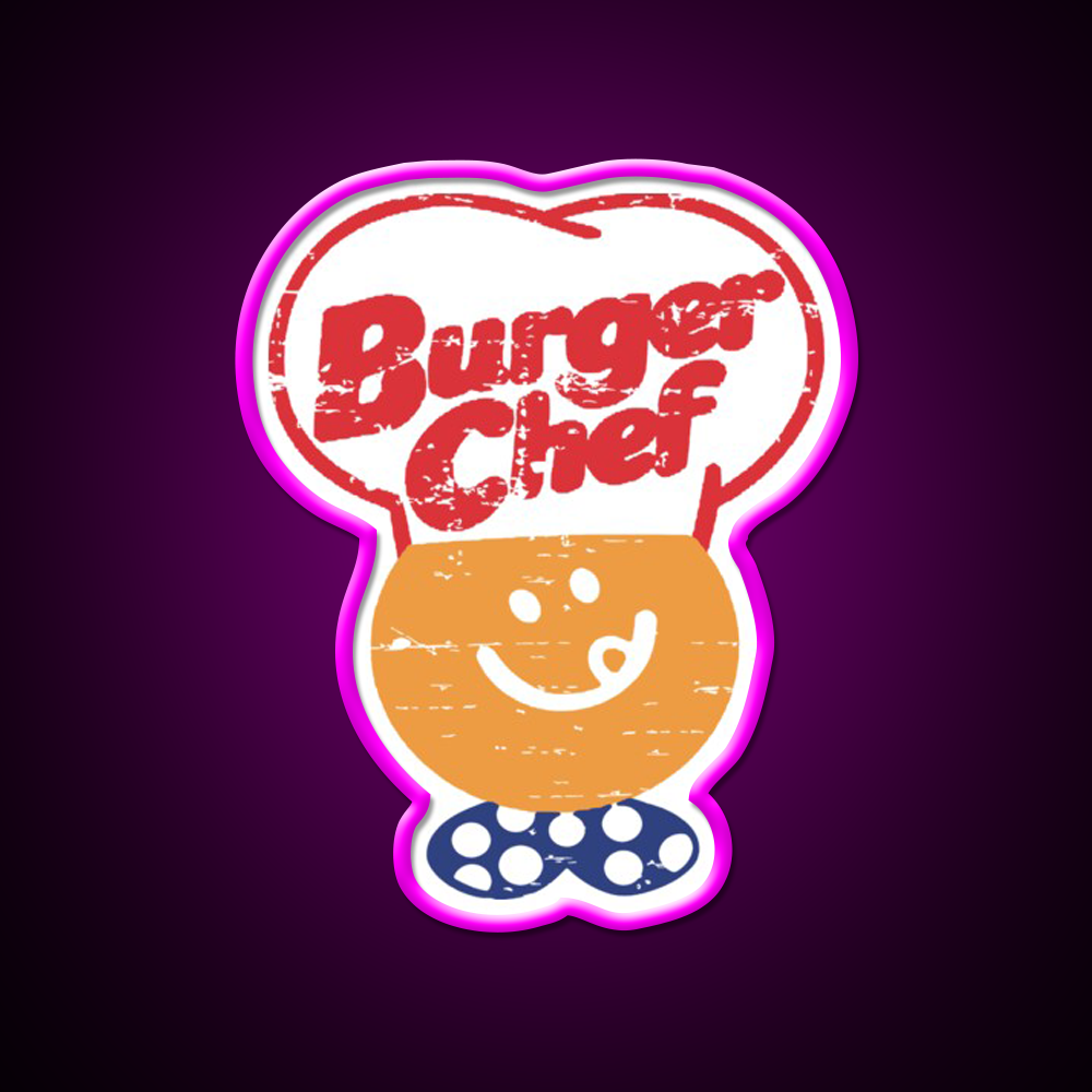 Burger Chef Fast Food Led Neon Sign For Burger Place Rgb Color