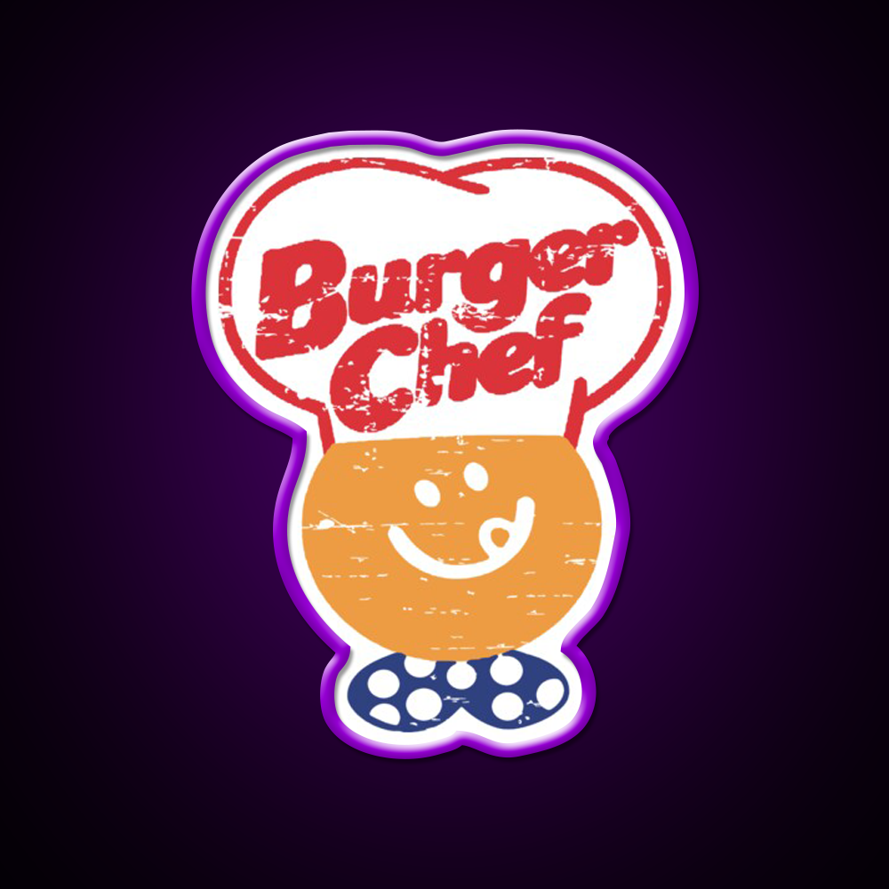 Burger Chef Fast Food Led Neon Sign For Burger Place Rgb Color