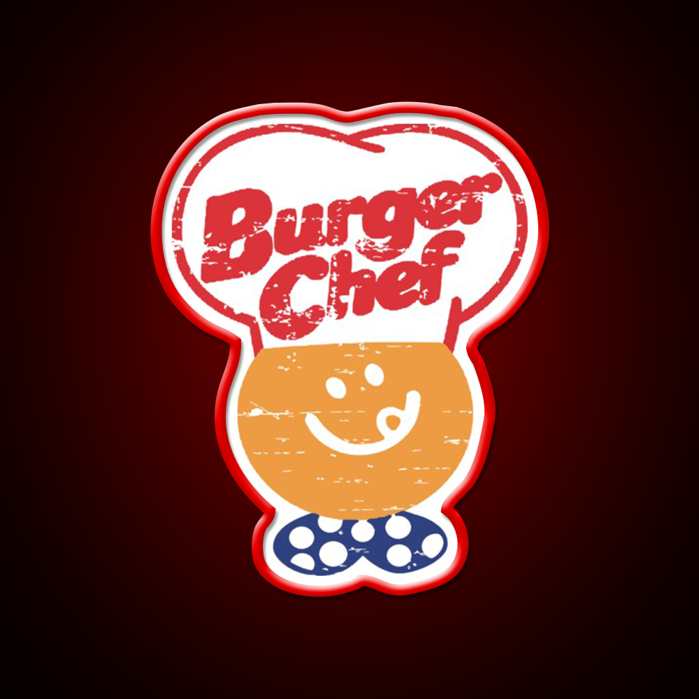 Burger Chef Fast Food Led Neon Sign For Burger Place Rgb Color