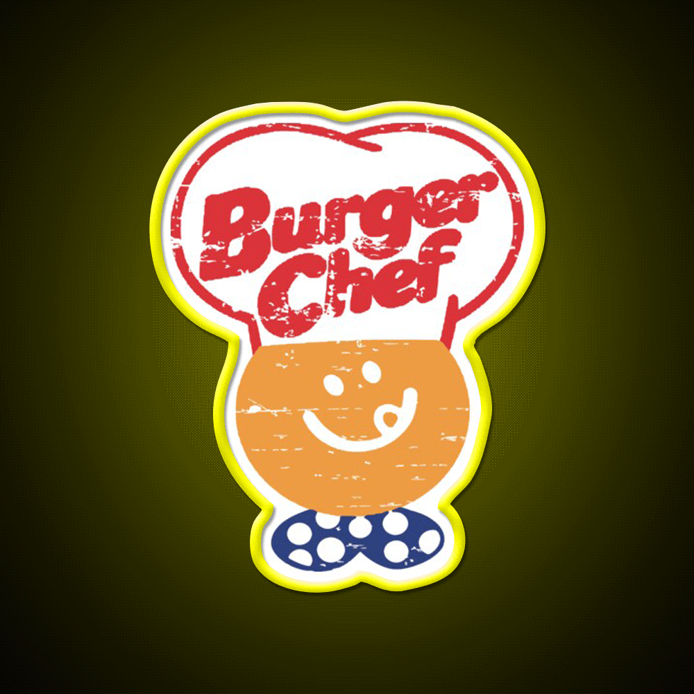 Burger Chef Fast Food Led Neon Sign For Burger Place Rgb Color