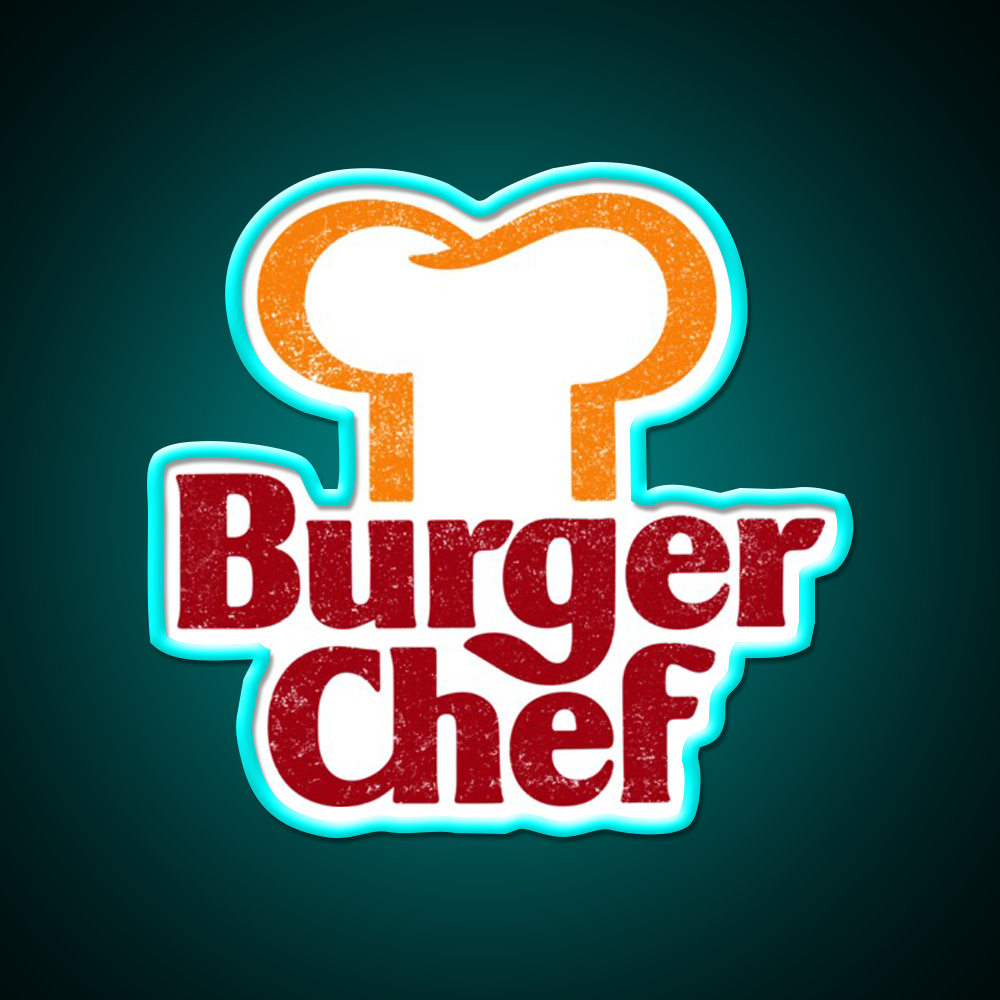 Burger Chef Fast Food Led Neon Sign For Burger Place Wall Art Rgb Color