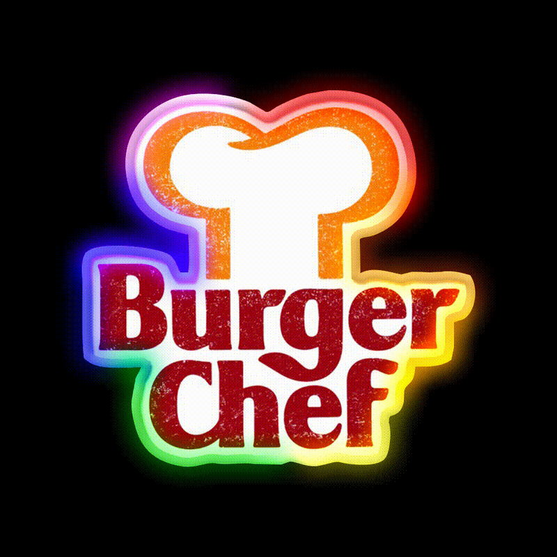 Burger Chef Fast Food Led Neon Sign For Burger Place Wall Art Rgb Color
