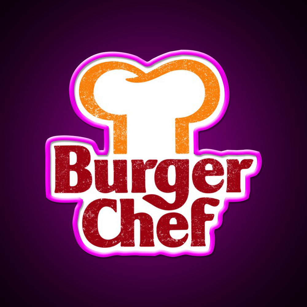 Burger Chef Fast Food Led Neon Sign For Burger Place Wall Art Rgb Color