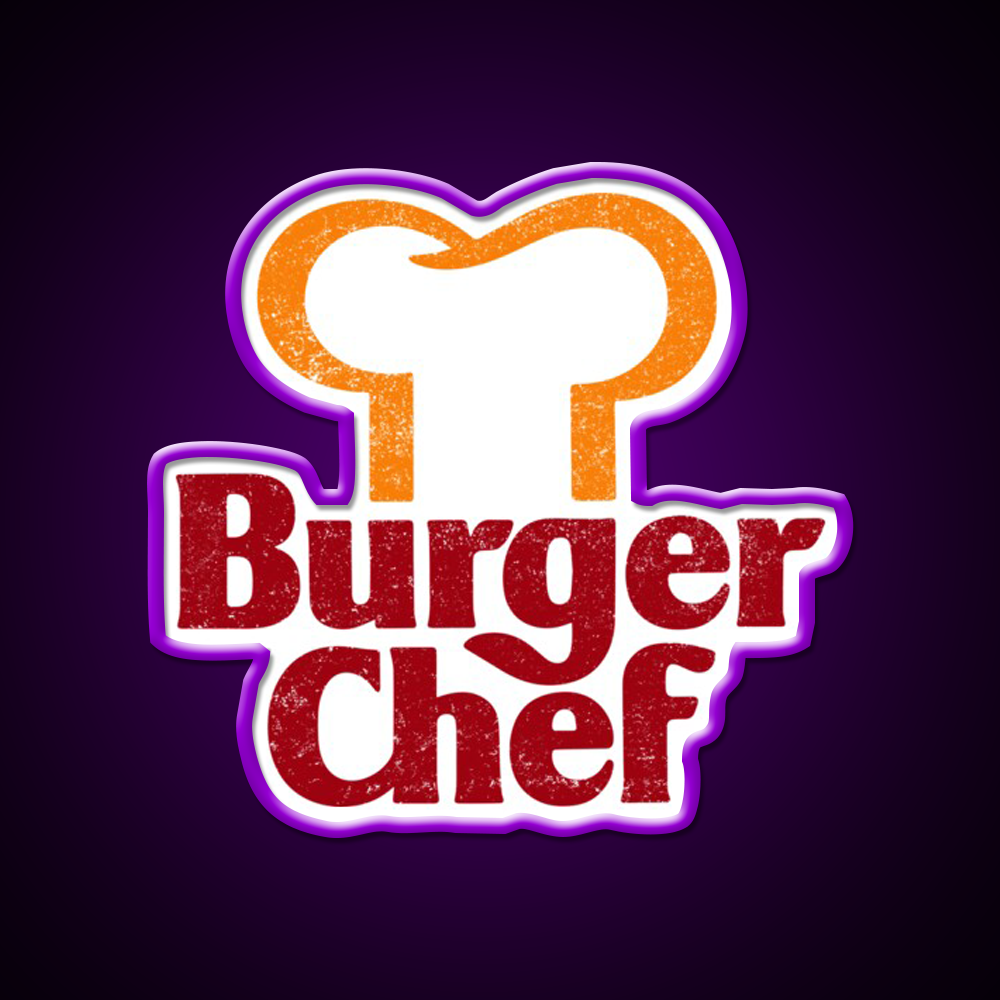 Burger Chef Fast Food Led Neon Sign For Burger Place Wall Art Rgb Color