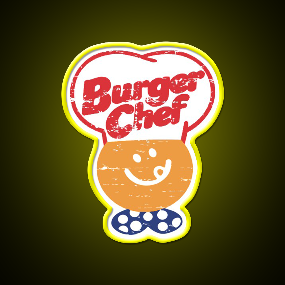 Burger Chef Fast Food Led Neon Sign For Burger Place Rgb Color