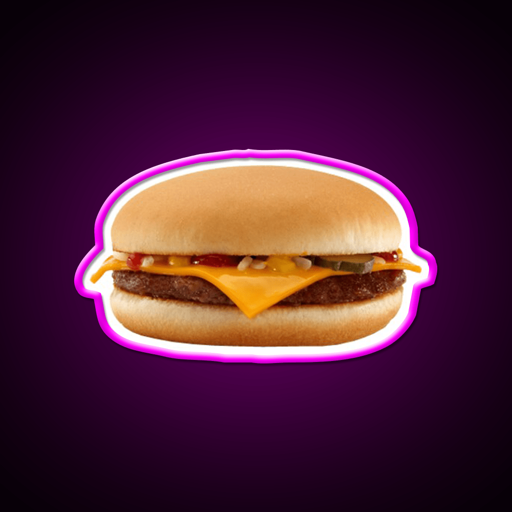Burger Fast Food Led Neon Sign For Burger Place Led Sign Rgb Color - Shineneon
