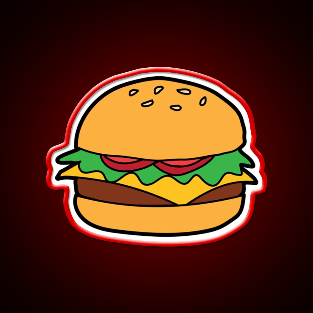 Burger Fast Food Led Neon Sign For Burger Place Rgb Color - Shineneon