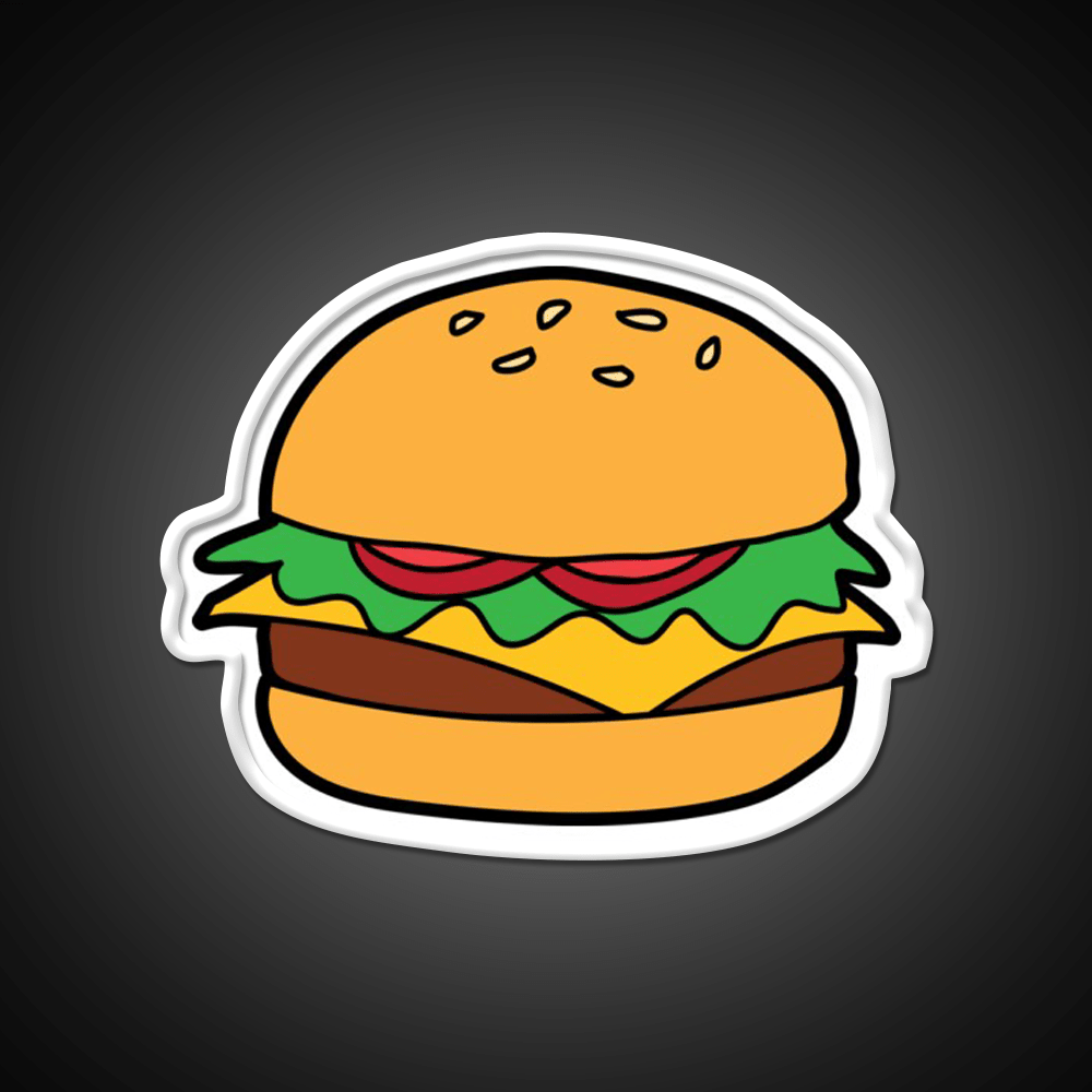 Burger Fast Food Led Neon Sign For Burger Place Rgb Color - Shineneon