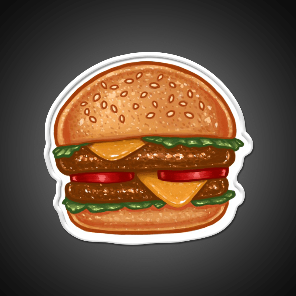 Burger Fast Food Led Neon Sign For Burger Place Wall Art Rgb Color - Shineneon