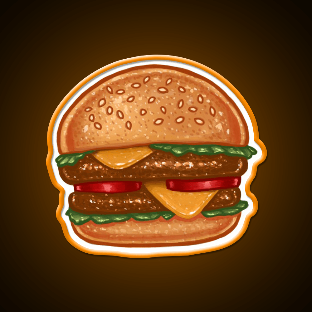 Burger Fast Food Led Neon Sign For Burger Place Wall Art Rgb Color - Shineneon