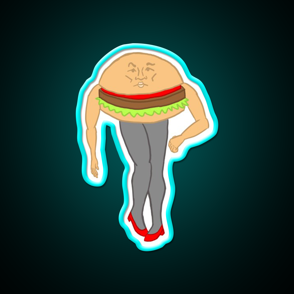 Burger Fast Food Led Neon Sign For Burger Place Wall Decor Rgb Color