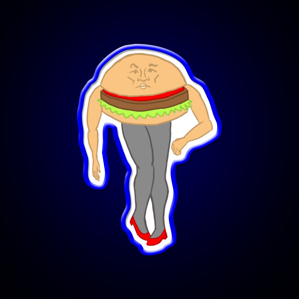 Burger Fast Food Led Neon Sign For Burger Place Wall Decor Rgb Color