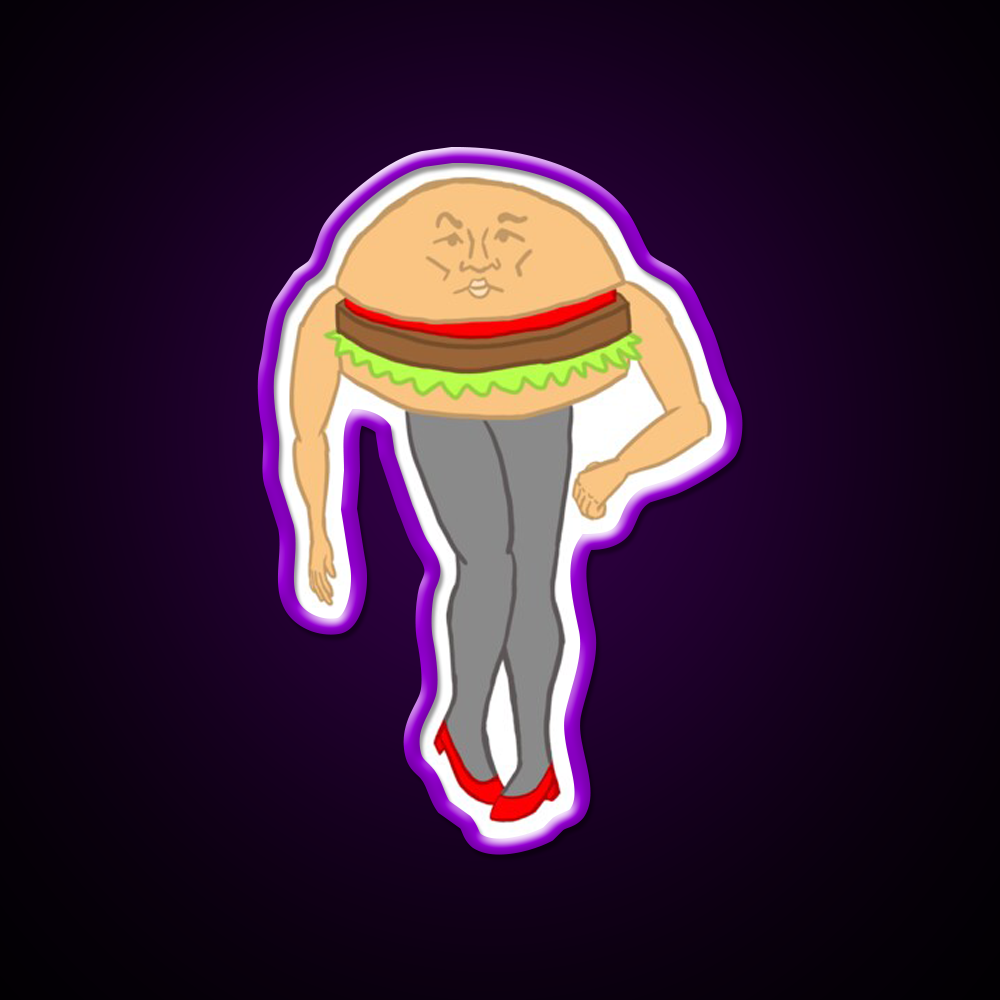 Burger Fast Food Led Neon Sign For Burger Place Wall Decor Rgb Color