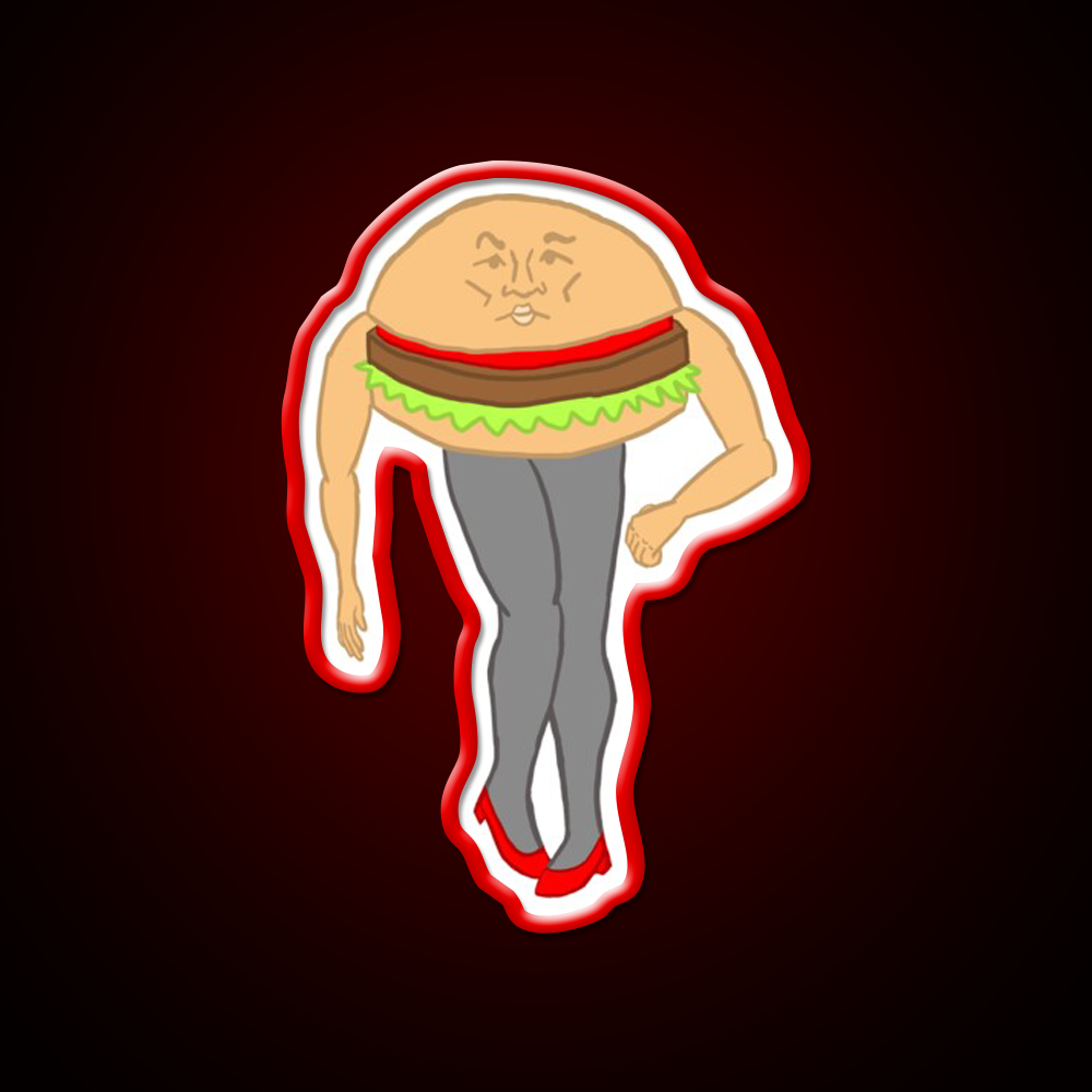 Burger Fast Food Led Neon Sign For Burger Place Wall Decor Rgb Color