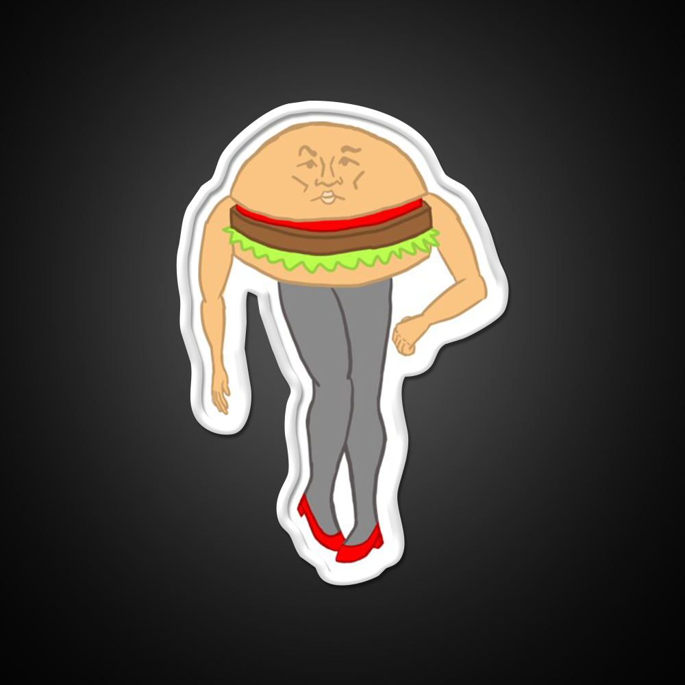 Burger Fast Food Led Neon Sign For Burger Place Wall Decor Rgb Color