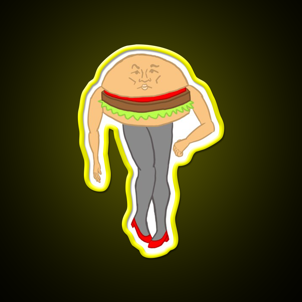 Burger Fast Food Led Neon Sign For Burger Place Wall Decor Rgb Color