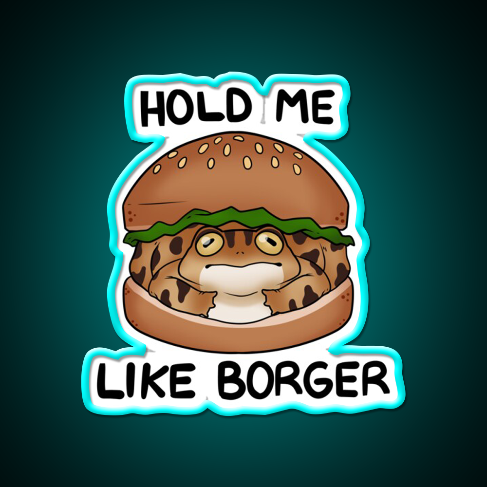 Burger Frog Fast Food Led Neon Sign For Burger Place Rgb Color