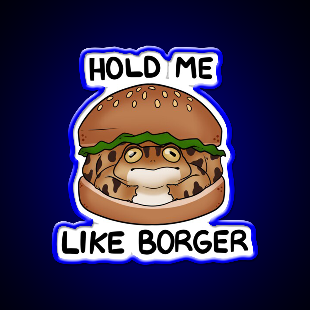 Burger Frog Fast Food Led Neon Sign For Burger Place Rgb Color