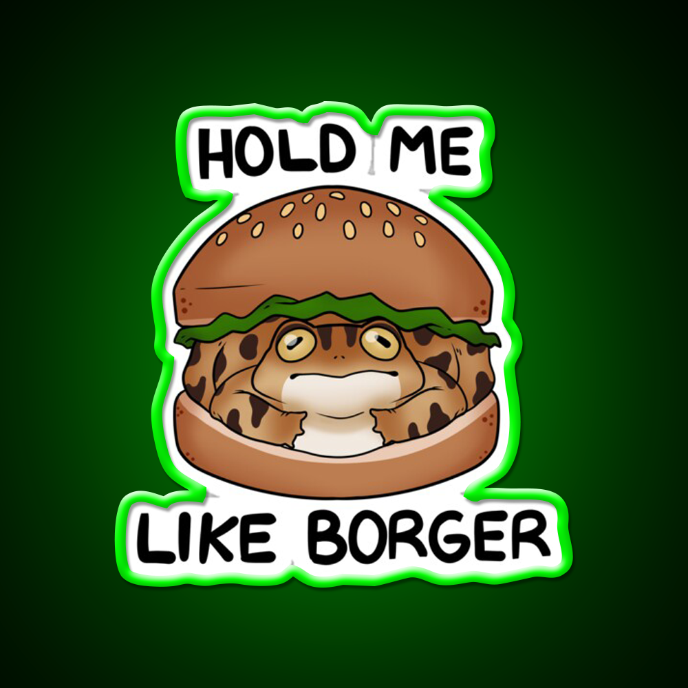 Burger Frog Fast Food Led Neon Sign For Burger Place Rgb Color