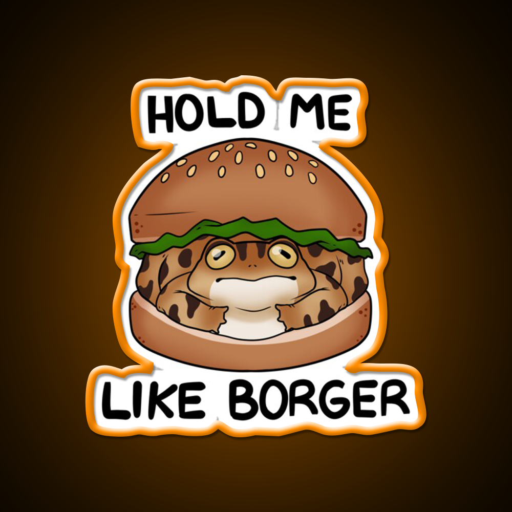 Burger Frog Fast Food Led Neon Sign For Burger Place Rgb Color