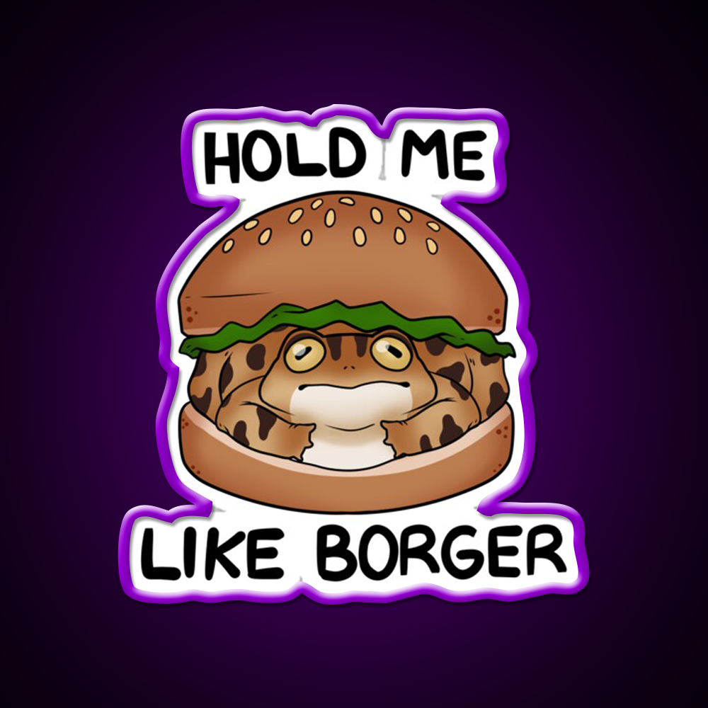 Burger Frog Fast Food Led Neon Sign For Burger Place Rgb Color