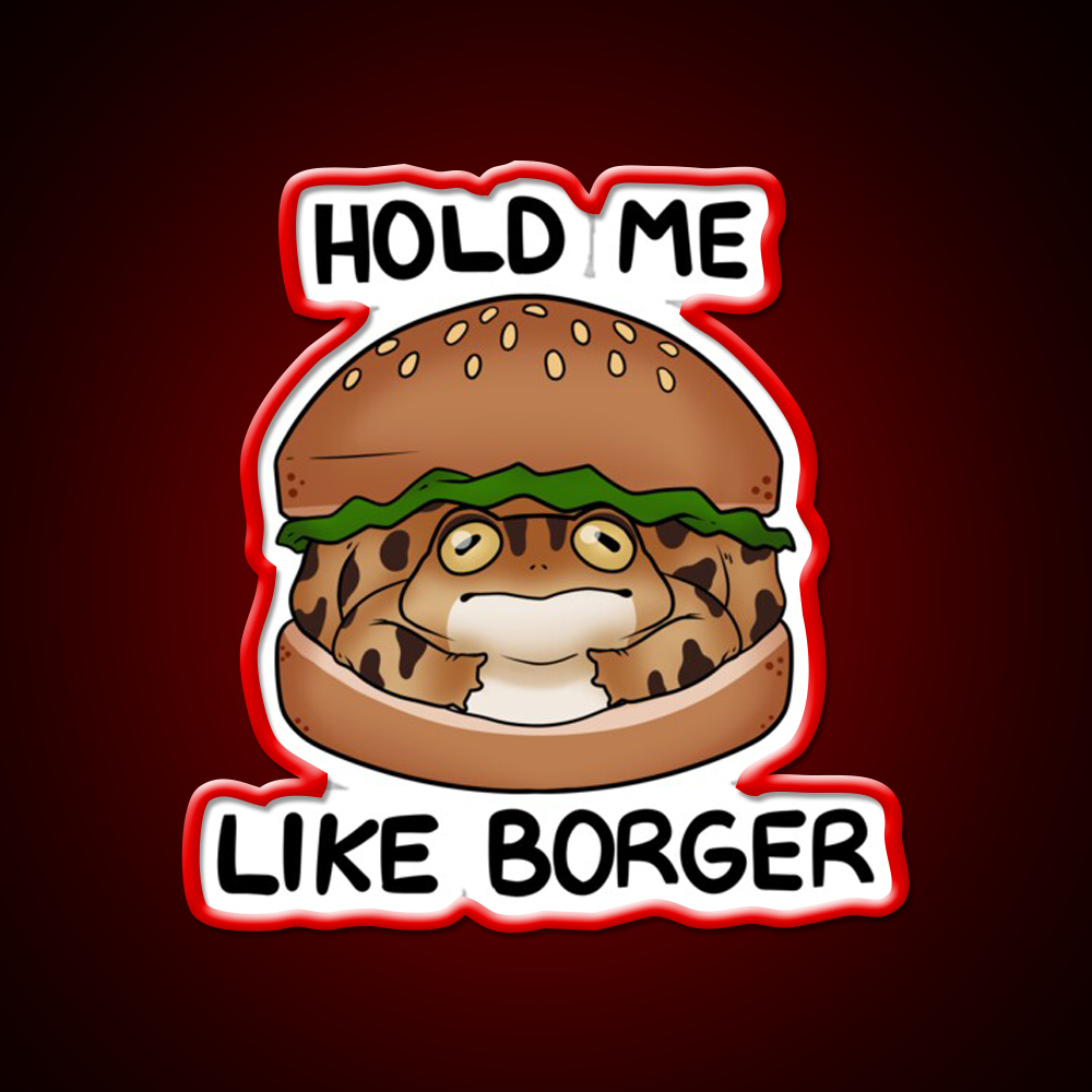 Burger Frog Fast Food Led Neon Sign For Burger Place Rgb Color