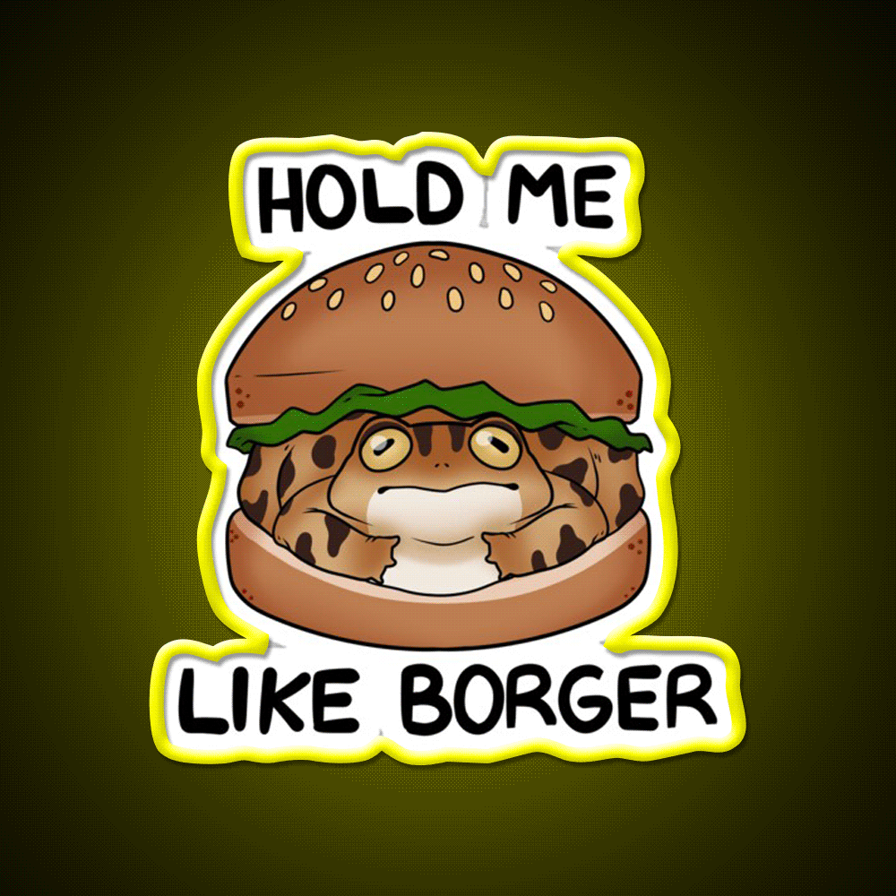 Burger Frog Fast Food Led Neon Sign For Burger Place Rgb Color