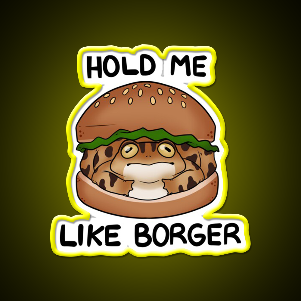 Burger Frog Fast Food Led Neon Sign For Burger Place Rgb Color