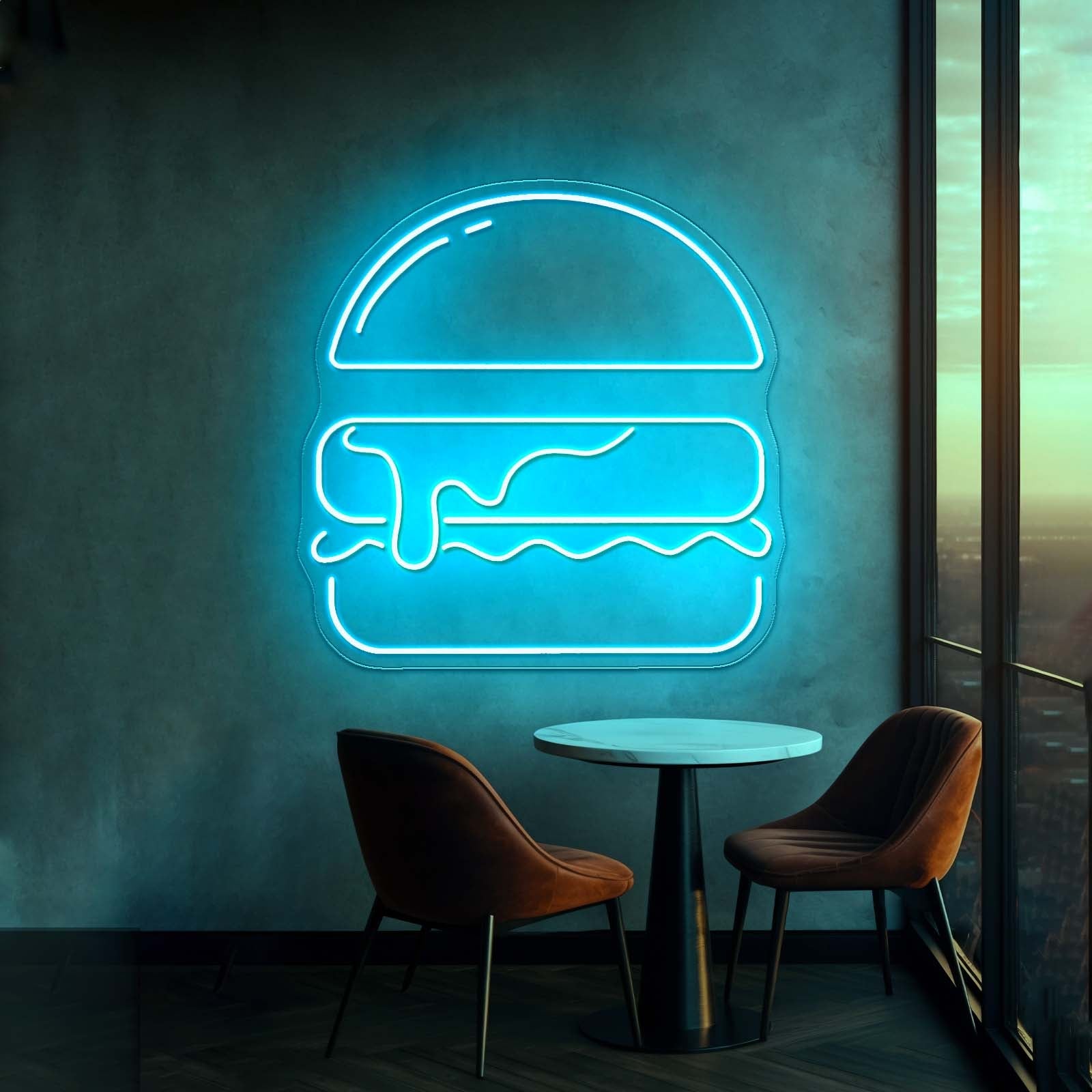 Burger Large Neon Signs For Restaurant Wall Art - Shineneon