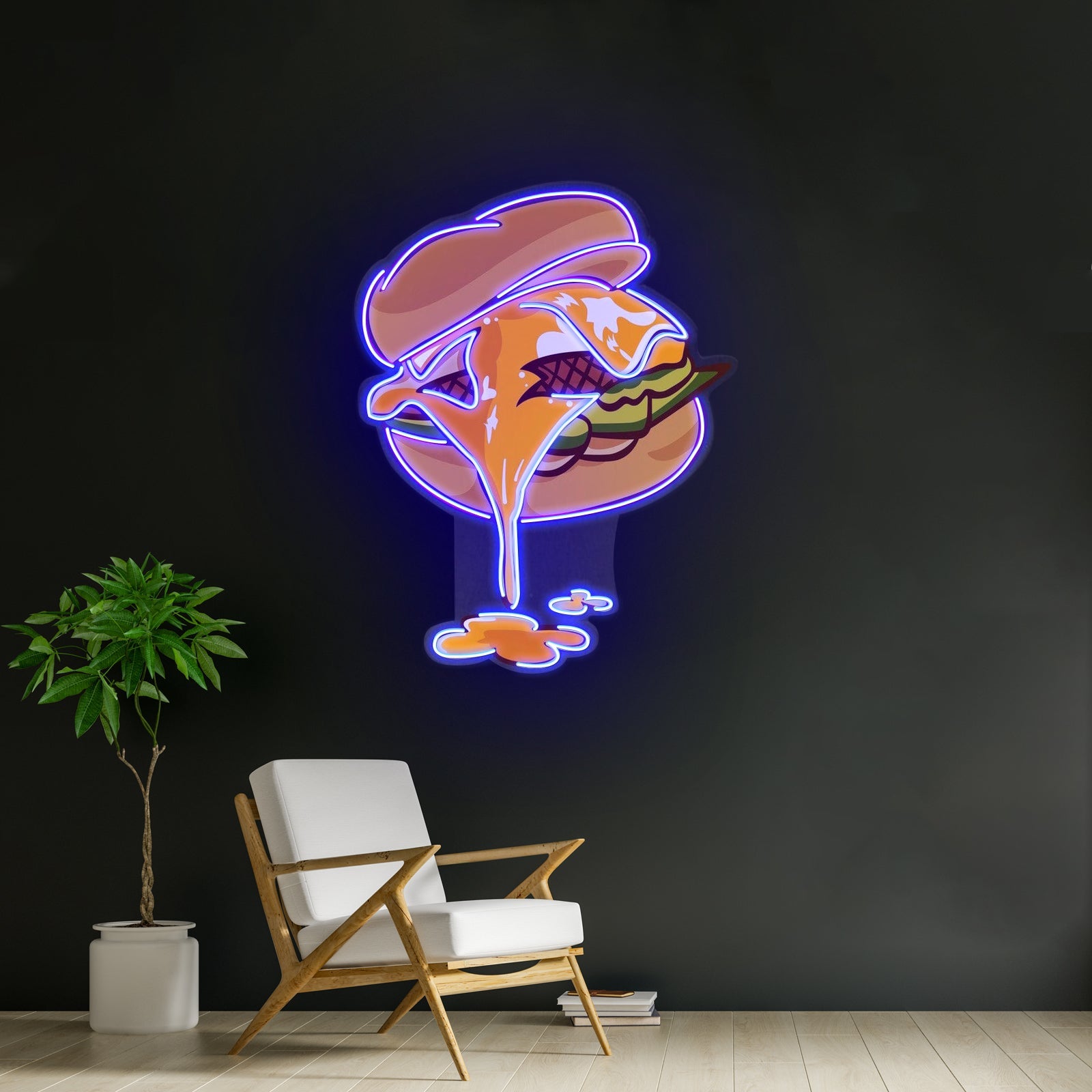 Burger Led Neon Sign Acrylic Artwork For Sale - Shineneon