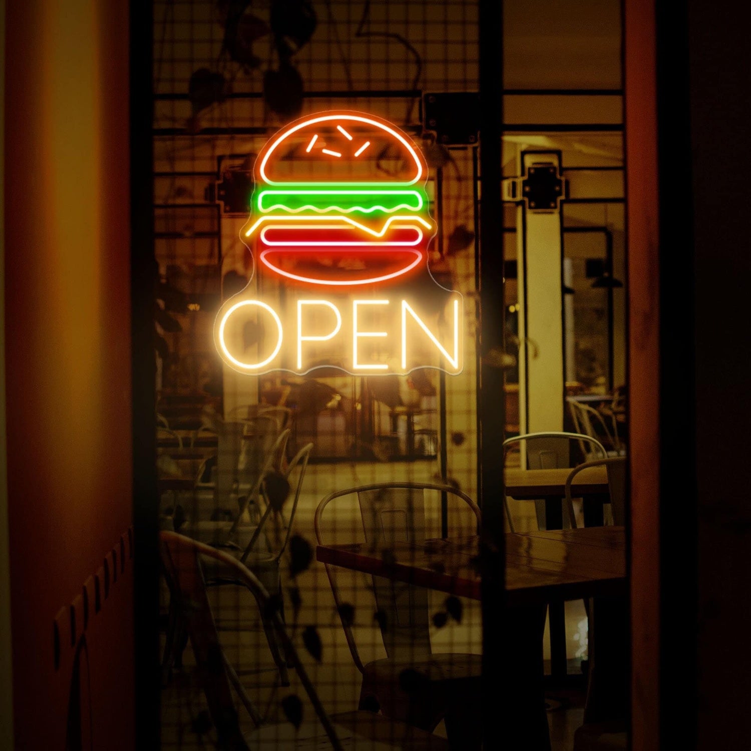 Burger Open Neon Sign Business Decorations | Shineneon