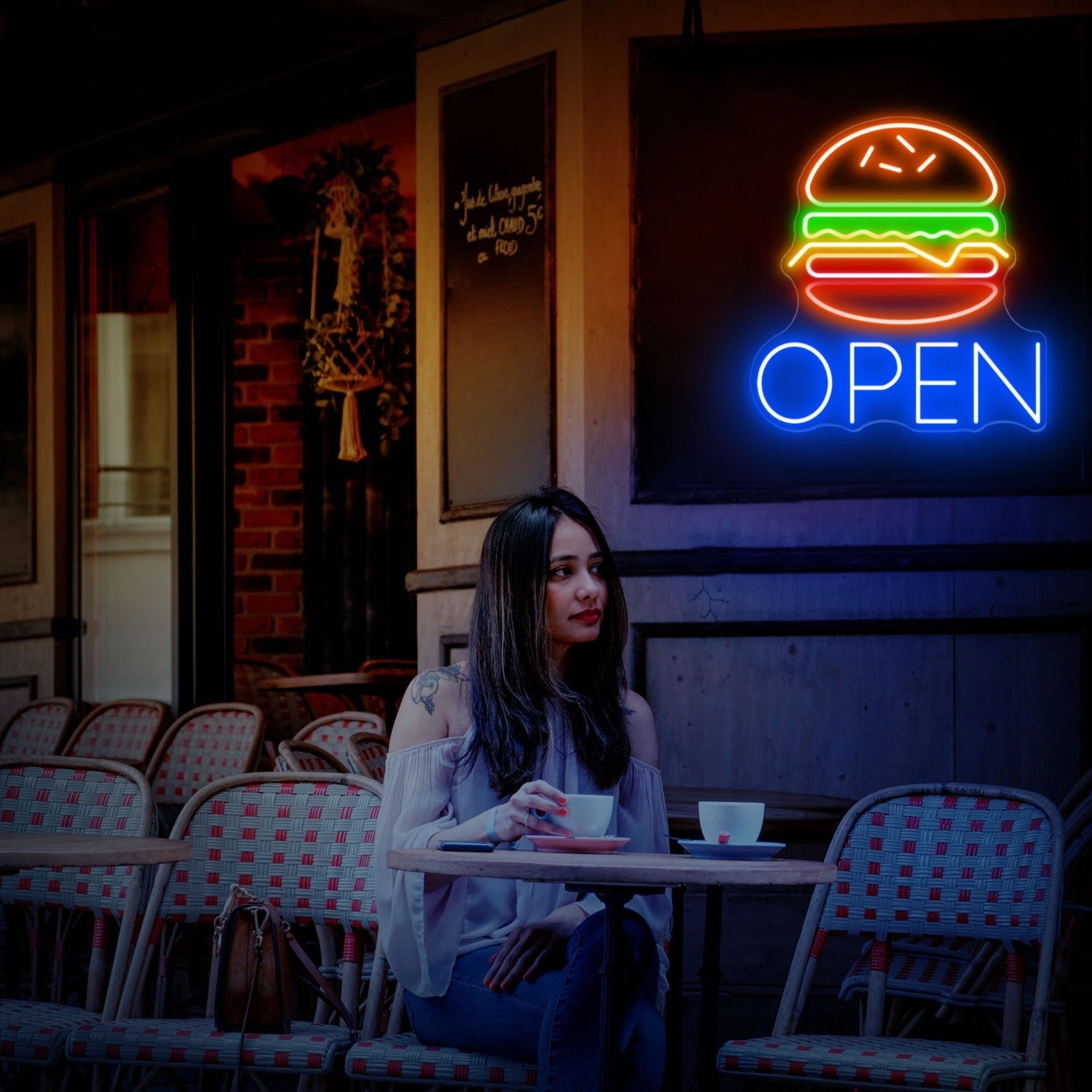Burger Open Neon Sign Business Decorations | Shineneon